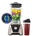 Licuadora Xpert Series™ niquelada con control de textura y un Blend N Go BLST3BCPG