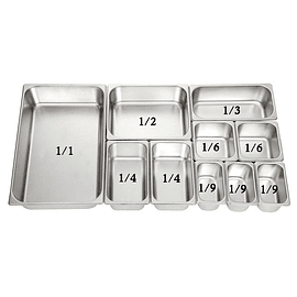Depósito Gastronómicos Acero Inox #1/6-15 Cm
