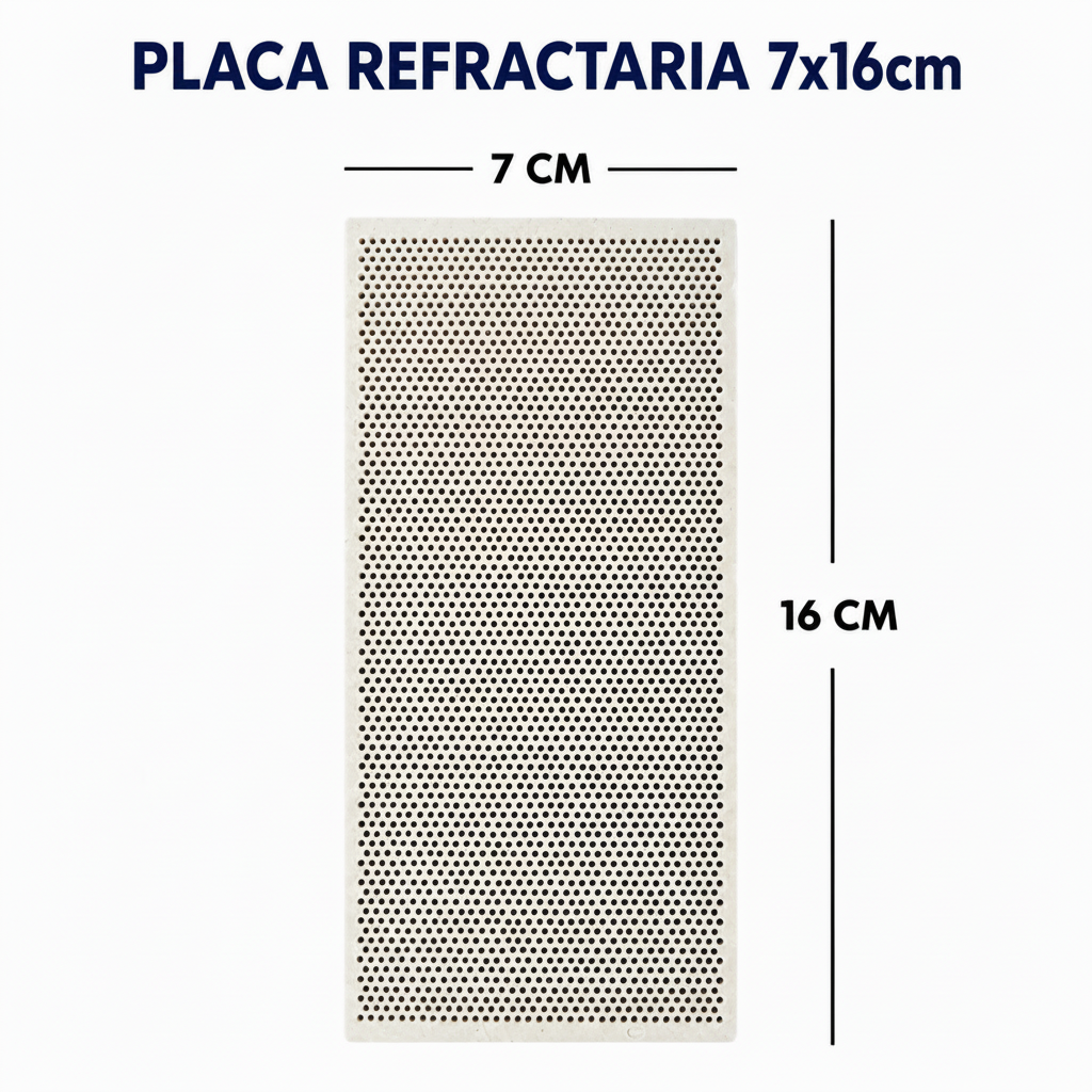 Placa Refractarias Para Estufa 7 X 16 Cm