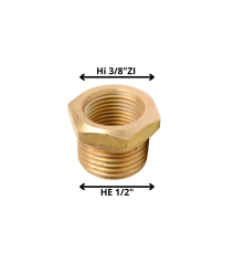 Bushing Para Regulador 1/2" He X 3/8 Izq Hi