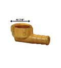 Codo Cachimba Bronce 7/8 Hexagonal (Con Tope)