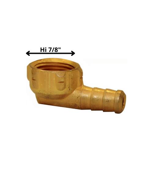 Codo Cachimba Bronce 7/8 Hexagonal (Con Tope)