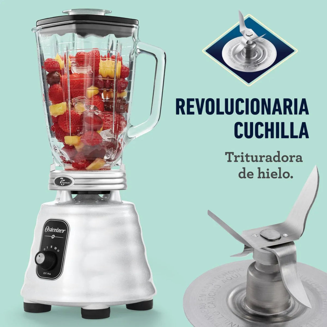 Licuadora OSTER 1.25 Litros Silver BLSTSE75-052